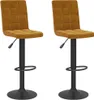 Two brown velvet bar stools with black bases are shown against a white background. Anteprima dell’immagine prodotto