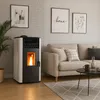 Vzduchové peletové kachle Anita 12 kW Sannover White Náhľad obrázku produktu 2