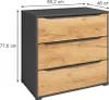 Vicco Kommode Ruben, 80 x 77.6 cm mit Schubladen, Goldkraft Produktbild-Vorschau 3