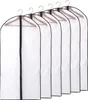 Multiple garment bags hanging on hangers, lined up. Produktbild-Vorschau