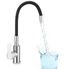 A flexible kitchen faucet with water pouring into a glass. Produktbild-Vorschau