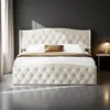 ProximaX Eleganckie łóżko tapicerowane 140×200 cm w beżowym Podgląd zdjęcia produktu 4