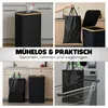 Pojemnik na butelki zwrotne o pojemności 100 l z bambusową Podgląd zdjęcia produktu 3