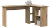 vidaXL Artisan dubový stůl 142 x 102 x 73 cm materiál na Náhled obrázku produktu 2