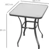 Outsunny Gartentisch Glastisch Bistrotisch Balkon Produktbild-Vorschau 3