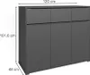 Kredenc Vicco Ruben Antracit 48 x 101.6 cm, Model 40106 Náhled obrázku produktu 3