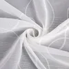 A close-up shot of white sheer fabric with a subtle pattern, likely a curtain, draped and folded. Produktbild-Vorschau