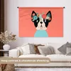 MuchoWow® Wandteppich Wandbehang Hund - Blumen - Krone Produktbild-Vorschau 2