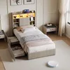 UnboxG Polsterbett 90x200 cm mit 2 Schubladen, Bett mit Produktbild-Vorschau 1