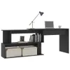 vidaXL Bureau d'angle Gris 200x50x76 cm Bois composite Voir les images du produit 3