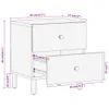 Nachttische 2 Stk. 40x33x46 cm Massivholz Mango 356890 Produktbild-Vorschau 11