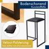 A collage of images showcasing a black bar stool with different features highlighted. Voir les images du produit