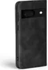 A black flip case for a Google Pixel 7a phone is shown from the side. Produktbild-Vorschau