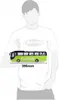 A person is holding a toy bus in front of them, with a measurement line indicating its length. Produktbild-Vorschau