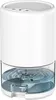 A white cylindrical dehumidifier with a clear water reservoir. Produktbild-Vorschau