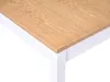 BELIANI Esszimmertisch Helle Eiche Gummibaumholz MDF Produktbild-Vorschau 5
