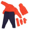 Puppenkleidung Pullover Hose Mütze Schal Handschuhe Produktbild-Vorschau 3