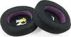 Two black ear pads for headphones are shown on a white background. Voir les images du produit
