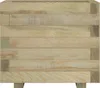 A close-up, front-facing view of a wooden planter box. Náhľad obrázku produktu
