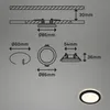 Di-Ka LED Einbauleuchte Sleek 3er Set schwarz Ø 8,4 cm 3W, Produktbild-Vorschau 7