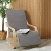 Fauteuil relax avec repose-pieds Côtelé Gris Foncé Fauteuil Voir les images du produit 2