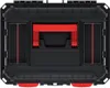 A top-down view of an open black plastic tool box with red accents. Anteprima dell’immagine prodotto
