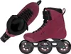 A pair of maroon inline skates with black laces and wheels, shown from two angles against a white background. Podgląd zdjęcia produktu