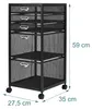 Cassettiera con rotelle Relaxdays, 2 cassetti, design a Anteprima dell’immagine prodotto 4