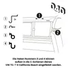 040Parts sada 5 hákov vhodných pre VW T5 T6 T6.1 California Náhľad obrázku produktu 6