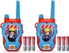 Two toy walkie-talkies with batteries displayed on a white background. Produktbild-Vorschau
