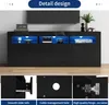 Sweiko 160x35x60cm lesklá TV skrinka s LED osvetlením, 3 Náhľad obrázku produktu 3