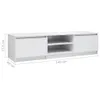 Mobile TV bianco lucido 140x40x35,5 cm Materiale a base di Anteprima dell’immagine prodotto 16