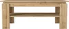 A front view of a wooden coffee table with a shelf. Produktbild-Vorschau