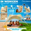 ELONEO Strandzelt Sonnensegel LSF 50+ UV Schutz Windschutz Produktbild-Vorschau 3