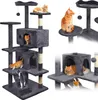 Multiple views of a multi-level cat tree with cats on it. Produktbild-Vorschau