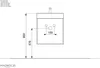 A technical drawing of a bathroom vanity with dimensions indicated. Produktbild-Vorschau