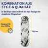 A skateboard is shown with marketing text and specifications. Produktbild-Vorschau