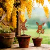 Osterdeko Garten 2er Set, rostige Metall Osterhasen im Produktbild-Vorschau 5