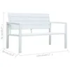 Panchina da giardino 120 cm HDPE bianco effetto legno Anteprima dell’immagine prodotto 5