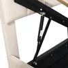 A close-up view of the hydraulic lift mechanism of a bed frame. Produktbild-Vorschau