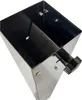 A stainless steel cooking pot with a divider and a black knob on the side, set against a white background. Produktbild-Vorschau