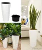 Dlhý vysoký biely kvetináč s priemerom 80 cm pre vnútorné a Náhľad obrázku produktu 6