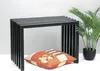 DanDiBo Hocker Metall Schwarz Sitzbank Massiv Wetterfest 60 Produktbild-Vorschau 3