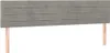 vidaXL LED Kopfteil Hellgrau 180x5x78/88 cm Samt Produktbild-Vorschau 4