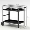 Outsunny Grillwagen 3-Etagen Servierwagen mit Arbeitsfläche Produktbild-Vorschau 3