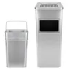 2 in 1 Standaschenbecher mit Mülleimer, Stahl, 60cm, 35L, Produktbild-Vorschau 6