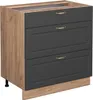 Küchenunterschrank Vicco Fame-Line Anthrazit-Gold 80 cm mit Produktbild-Vorschau 1