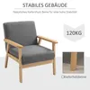 Silla de comedor HOMCOM con reposabrazos, sillón de relax, Vista previa de la imagen del producto 6
