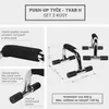 A product image showing push-up bars with various close-ups and dimension callouts. Náhľad obrázku produktu