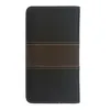 A black and brown wallet case for a phone, shown flat against a white background. Produktbild-Vorschau